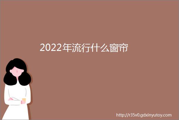 2022年流行什么窗帘