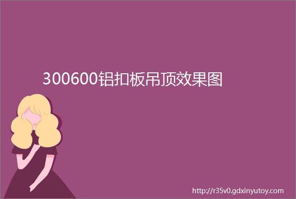 300600铝扣板吊顶效果图