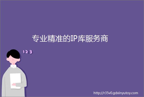 专业精准的IP库服务商